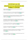 SAL301 final exam with  UPDATED ACTUAL QUESTIONS AND  CORRECT ANSWERS 