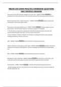 NBCMI CMI EXAM PRACTICE HANDBOOK QUESTIONS AND VERIFIED ANSWERS&period;