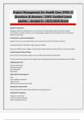 Project Management for Health Care &lpar;PMH-C&rpar; Questions & Answers &ndash;100&percnt; Verified Latest Update &ndash; Graded A&plus; 2025&sol;2026 Brand