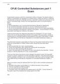 CPJE Controlled Substances part 1 Exam