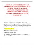 VIRTUAL ATI GREENLIGHT&sol; VATI  GREENLIGHT EXAM QUESTIONS BANK  NEWEST 2025 ACTUAL EXAM  COMPLETE 400 QUESTIONS AND  CORRECT DETAILED ANSWERS  &lpar;VERIFIED ANSWERS&rpar; &vert;ALREADY  GRADED A&plus;
