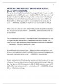 CRITICAL CARE HESI 2025 BRAND NEW ACTUAL EXAM WITH ANSWERS&period;