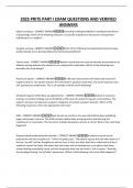 2025 PRITE PART I EXAM QUESTIONS AND VERIFIED ANSWERS