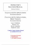 Solutions for Calculus & Its Applications&comma; 14th Edition Goldstein &vert; Full Solutions for Chapters 0&ndash;12 &lpar;Brief Version Included&rpar;