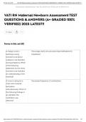 VATI RN Maternal Newborn Assessment TEST QUESTIONS & ANSWERS &lpar;A&plus; GRADED 100&percnt; VERIFIED&rpar; 2025 LATEST&excl;&excl;