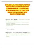 DNTL 261 LOs 1-6 LATEST UPDATED  2025&sol;2026 Exam WITH COMPLETE  COMPREHENSIVE  Questions AND  SURE VERIFIED SOLUTIONS 100&percnt; GRADED AT A&plus; SCORE SURE GUARANTEED PASS&excl;&excl; 
