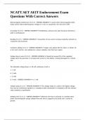 NCATT AET AEIT Endorsement Exam Questions With Correct Answers&period;