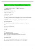Python Coding &lpar;Actual&rpar; Exam Rated A&plus; 