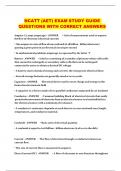 NCATT &lpar;AET&rpar; EXAM STUDY GUIDE QUESTIONS WITH CORRECT ANSWERS 
