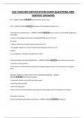 EAS TEACHER CERTIFICATION EXAM QUESTIONS AND VERIFIED ANSWERS