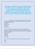 TECHNICAL ROPE FINAL TEST BANK EXAM  2025 WITH ACTUAL CORRECT QUESTIONS  AND VERIFIED DETAILED ANSWERS  &vert;FREQUENTLY TESTED QUESTIONS AND  SOLUTIONS&vert;ALREADY GRADED A&plus;&vert;BRAND  NEW&excl;&excl;&vert;LATEST UPDATE &vert;GUARANTEED PASS