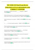 NIU OMIS 352 Final Exam Review  UPDATED ACTUAL QUESTIONS AND  CORRECT ANSWERS 