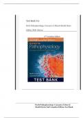 Test Bank For Porth Pathophysiology&colon; Concepts of Altered Health States 2nd Canadian Edition &lpar; Ruth Hannon&comma; 2025&rpar; All Chapters 1-61&vert; Newest Edition