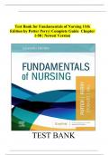 TEST BANK for Fundamentals of Nursing 11TH Edition by Potter Perry
