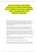 MICR 290 FINAL EXAM PREP  2025&sol;2026 ACCURATE QUESTIONS  WITH CORRECT DETAILED ANSWERS  &vert;&vert;100&percnt; GUARANTEED PASS   <RECENT VERSION> 