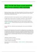 HESI 799 RN Exit Exam actual questions with correct answers with rationales