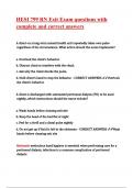 HESI 799 RN Exit Exam questions with complete and correct answers