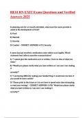 HESI RN EXIT Exam Questions and Verified Answers 2025
