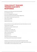 YOGA SCULPT TEACHER TRAINING QUIZ WITH RESPONSES