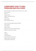 COREPOWER YOGA TT FINAL PROBLEMS AND SOLUTIONS