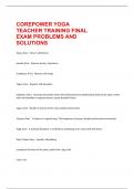 COREPOWER YOGA TEACHER TRAINING FINAL EXAM PROBLEMS AND SOLUTIONS