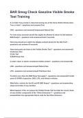 BAR Smog Check Gasoline Visible Smoke Test Training questions and answers