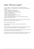 Poetry&lowbar; &lowbar;Will it be so again&lowbar;&lowbar;questions and answers