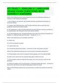 ATI TEAS 7 - ENGLISH & LANGUAGE USAGE EXAM QUESTIONS WITH CORRECT ANSWERS