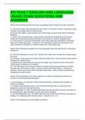ATI TEAS 7 ENGLISH AND LANGUAGE USAGE EXAM QUESTIONS AND ANSWERS