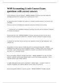 WSP Accounting Crash Course Exam questions with correct anwers&period;