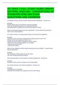 ATI TEAS 7 FULL STUDY GUIDE &lpar;SMART EDITION&rpar;&colon; ENGLISH - CONVENTIONS OF STANDARD ENGLISH EXAM QUESTIONS AND ANSWERS