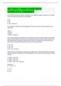 ATI TEAS 7 Math EXAM WITH COMPLETE ANSWERS