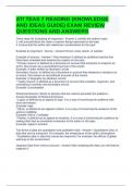 ATI TEAS 7 READING &lpar;KNOWLEDGE AND IDEAS GUIDE&rpar; EXAM REVIEW QUESTIONS AND ANSWERS
