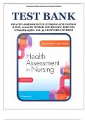 Test Bank for Health Assessment in Nursing 6th Edition &lpar;LWW&comma; 2018&rpar; by Weber and Kelley&comma; Isbn no&semi; 9781496344380&comma; &lpar;Chapters 1-34&rpar; COMPLETE TEST BANK&excl;&excl;&excl;&excl;&excl;&excl;&excl;&excl;&excl;&excl;&excl;&excl;&excl;&excl;&excl;