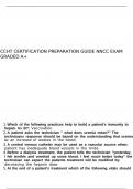 CCHT Certification Preparation Guide NNCC exam graded A&plus;