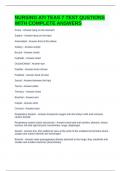 NURSING ATI TEAS 7 TEST QUSTIONS WITH COMPLETE ANSWERS