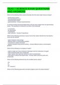 TEAS 7 SCIENCE EXAM QUESTIONS AND ANSWERS