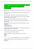 TEAS 7 SCIENTIFIC REASONING EXAM QUESTIONS WITH COMPLETE ANSWERS