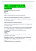 TEAS 7 TERMINOLOGY EXAM QUESTIONS WITH COMPLETE ANSWERS