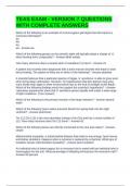 TEAS EXAM - VERSION 7 QUESTIONS WITH COMPLETE ANSWERS
