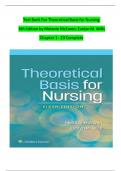 TEST BANK For Theoretical Basis for Nursing&comma; 6th American Edition by Melanie McEwen&semi; Evelyn M&period; Wills&comma; Verified Chapters 1 - 23&comma; Complete Newest Version