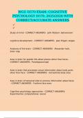 WGU D570 EXAM&colon; COGNITIVE PSYCHOLOGY D570&comma; 2025&sol;2026 WITH CORRECT&sol;ACCURATE ANSWERS