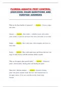 Florida Aquatic Pest Control &lpar;2025&sol;2026&rpar;&comma; State Certification Exam &ndash; Complete Set of Questions and Verified Answers