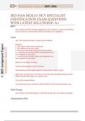 2025 NAN MCKAY HCV SPECIALIST  CERTIFICATION EXAM QUESTIONS  WITH LATEST SOLUTIONS&excl;&excl; A&plus; 