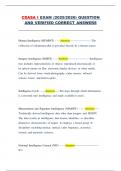 CDASA I &ndash; Intelligence Disciplines and U&period;S&period; Agencies &lpar;2025&sol;2026&rpar;&comma; Verified Exam Q&A Summary &ndash; Complete Exam Material