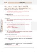 BSU FIN 101 EXAM 1 QUESTIONS &  ANSWERS SOLVED 100&percnt; CORRECT&excl;&excl; A&plus; 