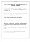 WGU C165 INTERGRATED PHYSICAL SCIENCE WITH  CORRECT ANSWERS 