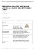 CISEC ACTUAL EXAM TEST QUESTIONS & ANSWERS &lpar;A&plus; GRADED 100&percnt; VERIFIED&rpar; 2025 LATEST&excl;&excl;