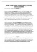 WOBC PHASE II EXAM UPDATED QUESTIONS AND VERIFIED ANSWERS