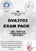 DVA3703 EXAM PACK 2025 &lbrace;DETAILED QUESTIONS AND ANSWERS &rcub;
